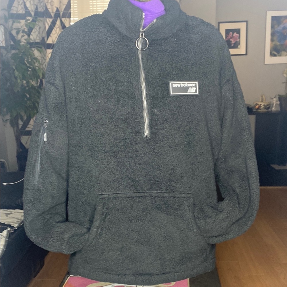 New Balance Black Teddy Jacket Cozy Style #18